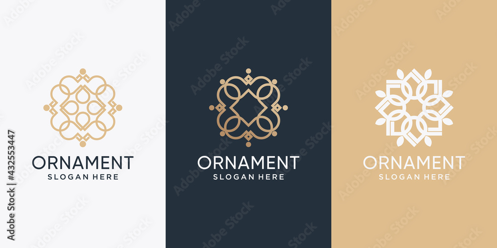 Set of ornament logo design template with creative concept Set of ornament logo design template with creative concept