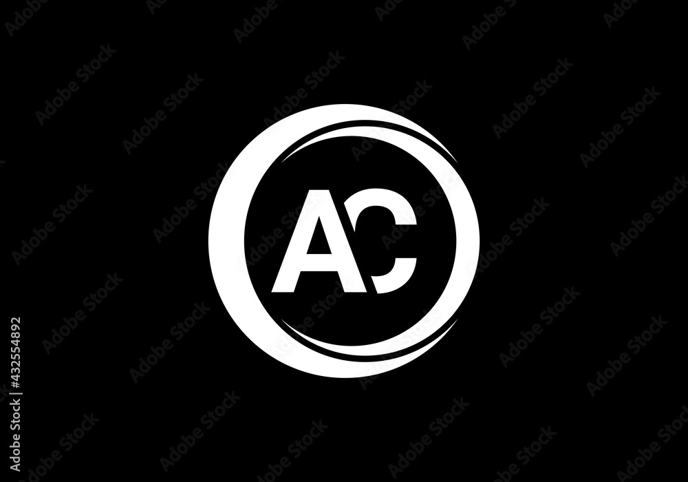 this creative and unique latter AC logo design this creative and unique latter AC logo design