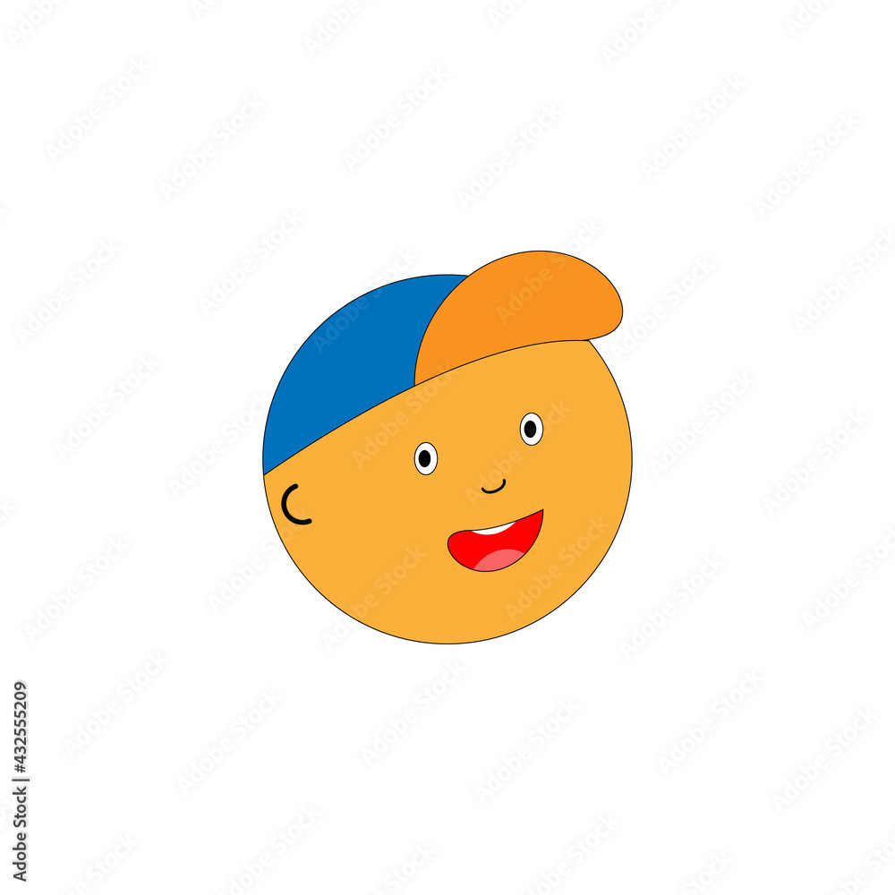 Child flat icon. Simple style kid shop poster background symbol. Logo design element. T-shirt printing. Vector for sticker. Child flat icon. Simple style kid shop poster background symbol. Logo design element. T-shirt printing. Vector for sticker.
