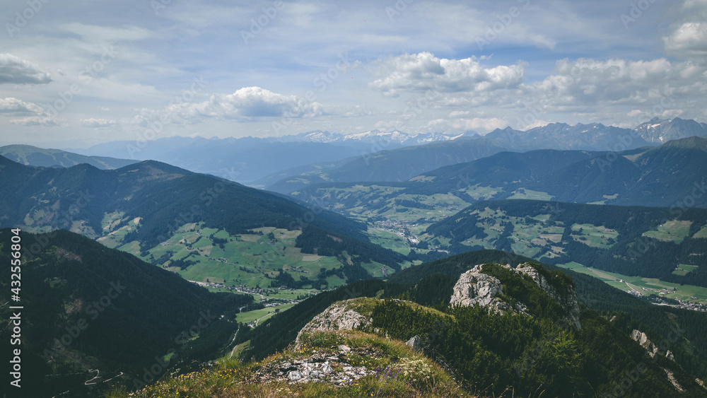 The amazing view of the Dolomiti mountains from Longkofel - next to Dobiacco lake