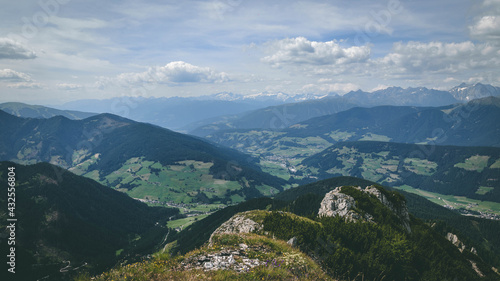 The amazing view of the Dolomiti mountains from Longkofel - next to Dobiacco lake photo