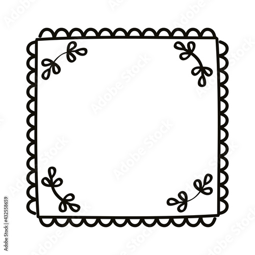 square draw leafs frame