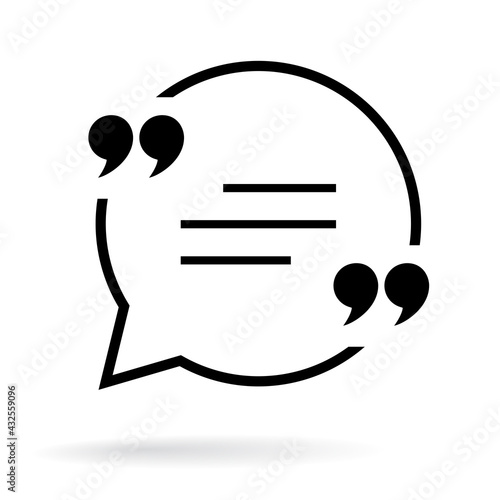 Speech bubble vector icon