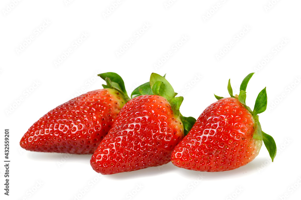 Fresh strawberries isolated on white background Fresh strawberries isolated on white background