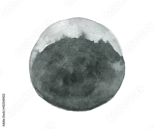 Moon watercolor, abstract illustration, galaxy planet, print,background, greeting card.