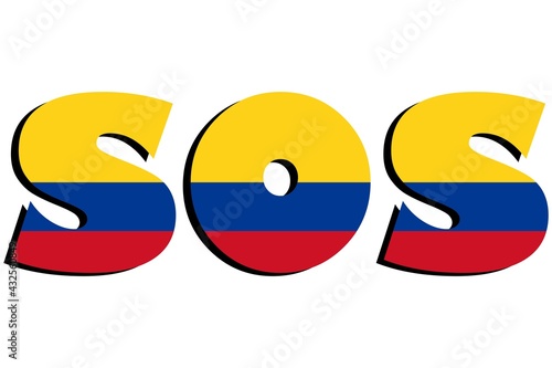 Colombia SOS, pide socorro, ayuda o auxilio