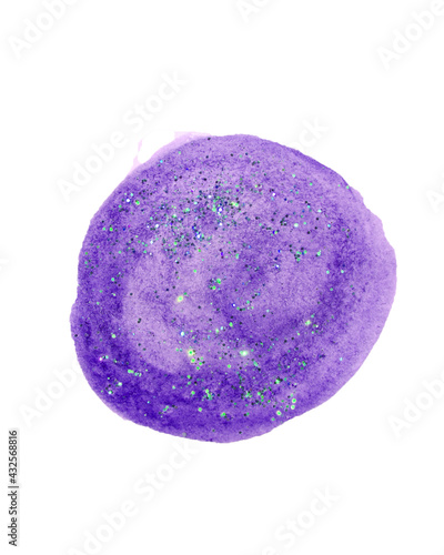 purple watercolor smear on a white background