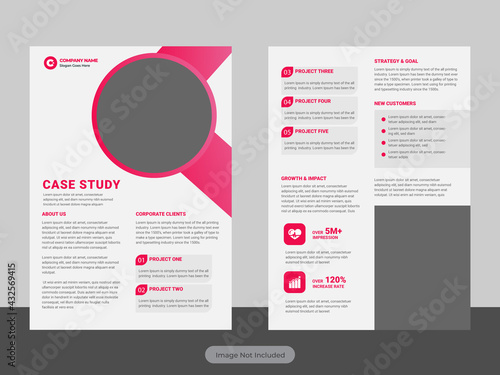 case study template with minimal design
