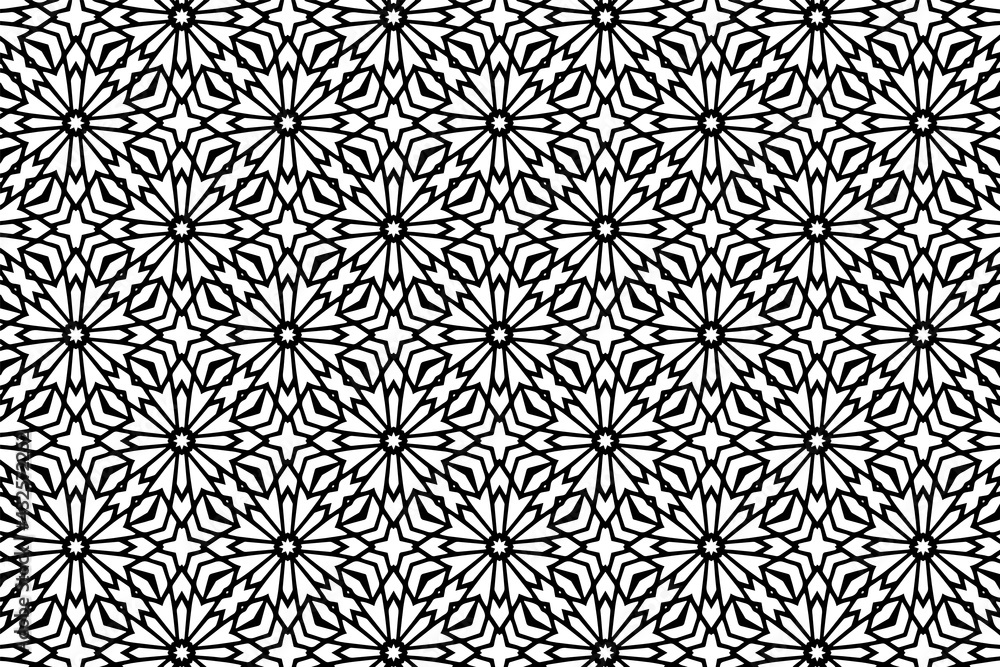 Seamless Abstract Floral Pattern in Oriental Style Seamless Abstract Floral Pattern in Oriental Style