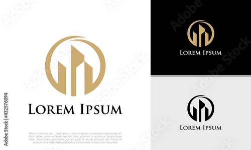 Real Estate Logo. Luxury Logo. Construction Architecture Building Logo Design Template Element	

