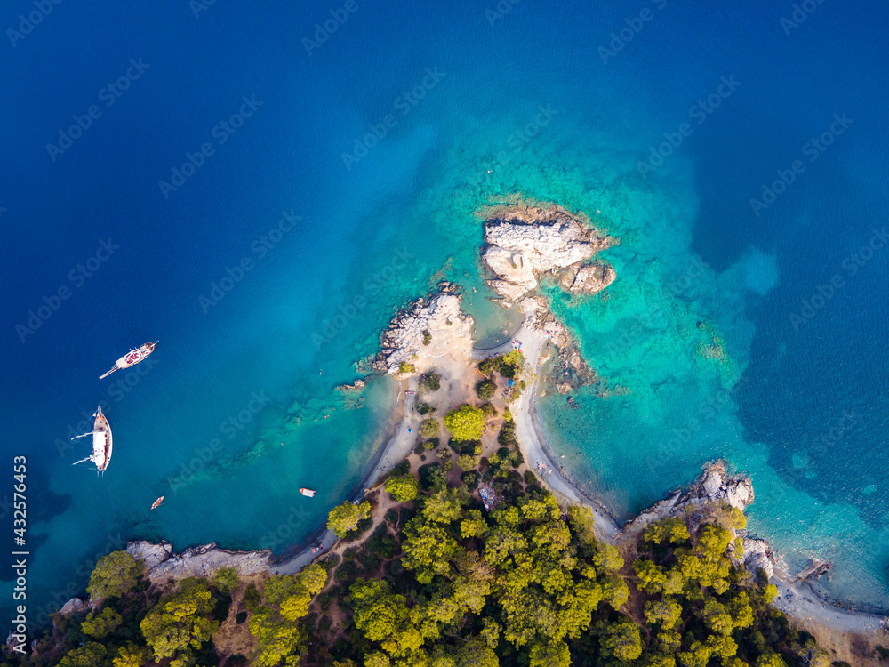 Fototapeta premium Mediterranean sailing in Turkey, Fethiye 