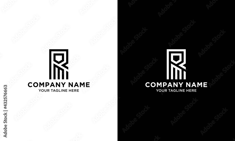 Obraz premium initial letter logo RM logo template.