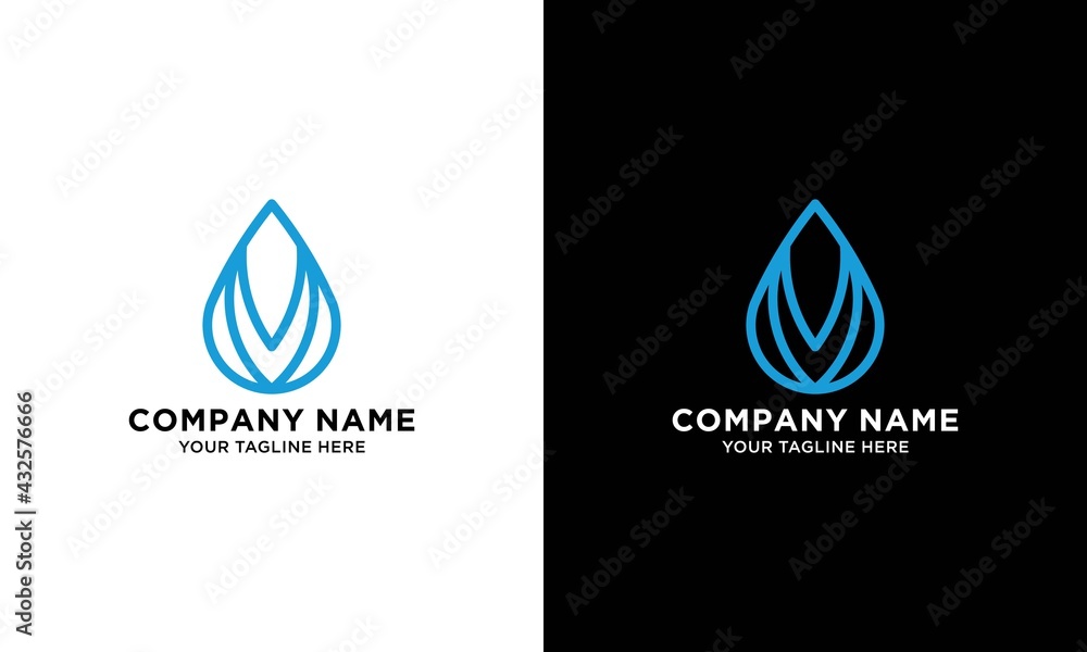 Waterdrop vector logo design. Clear Water dropplet Waterdrop vector logo design. Clear Water dropplet