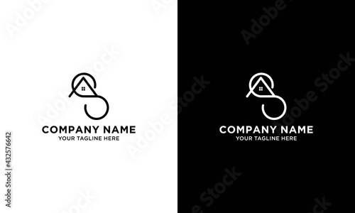 Letter S vector for Real Estate , Property and Construction Logo design for business corporate sign. Minimal logo design template on white background.