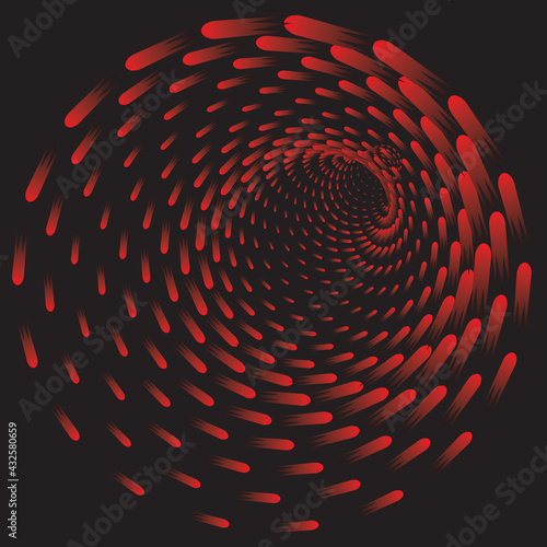 Tunnel or wormhole. Digital wireframe tunnel. 3D tunnel grid