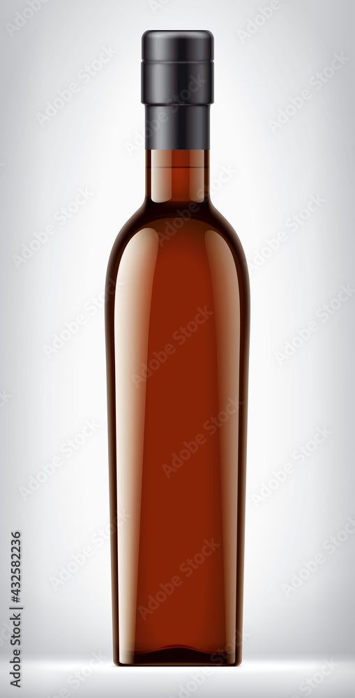 Color Glass Bottle with Foil on background. Color Glass Bottle with Foil on background.