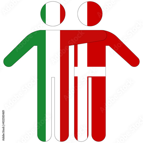 Italy - Denmark / friendship concept
