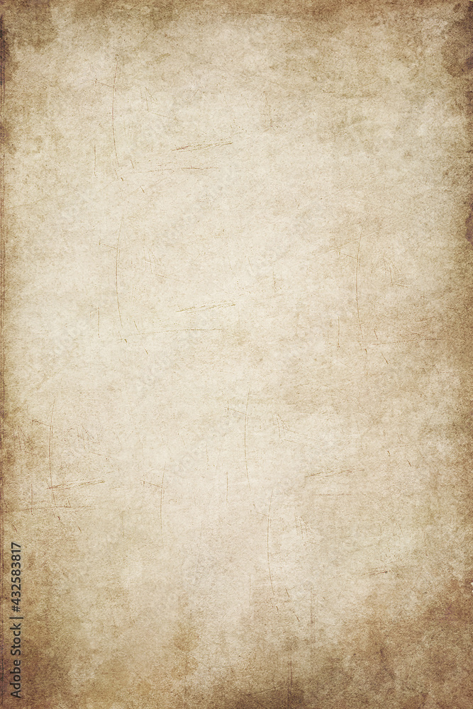 Fototapeta premium Old Simulating Vintage Paper Canvas Texture Grunge Vignetting Brown Background.