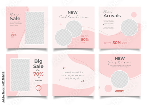 social media template banner blog fashion sale promotion.