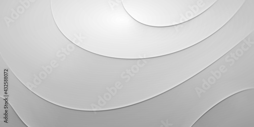Abstract background with wavy folds in white colors