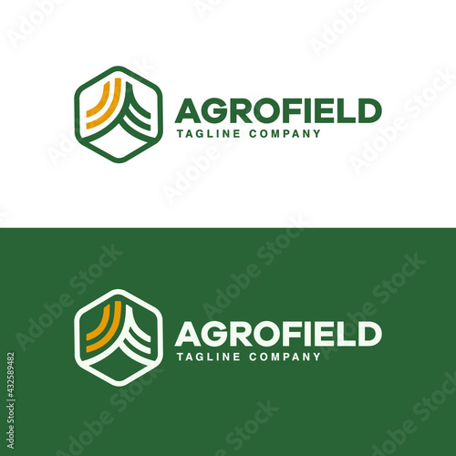 Logo concept of agro farm