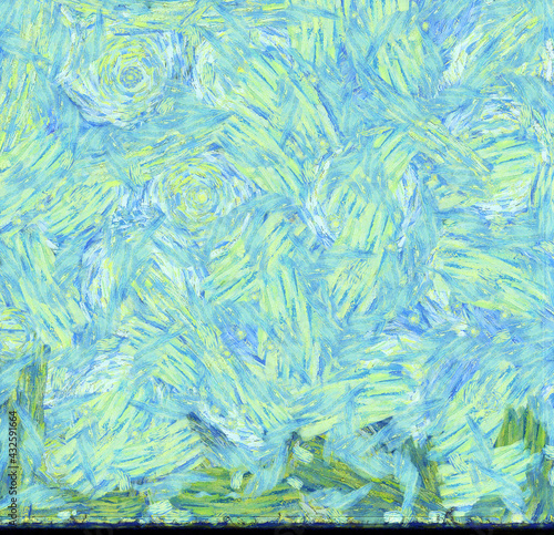 Abstract oil painting background Impressionist style illustrated to create designs.