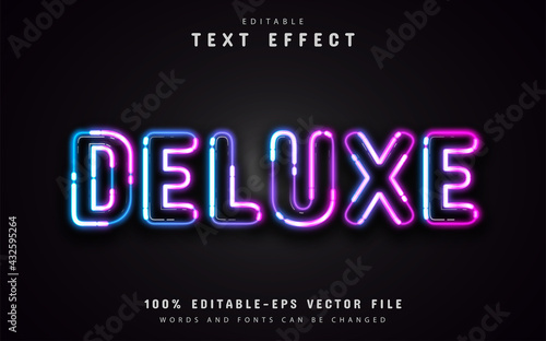 Deluxe text effect neon style