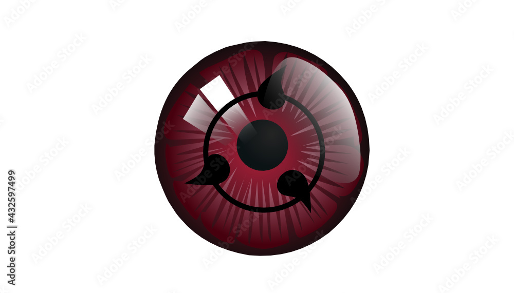 anime sharingan eyeball or softlens vector anime sharingan eyeball or softlens vector