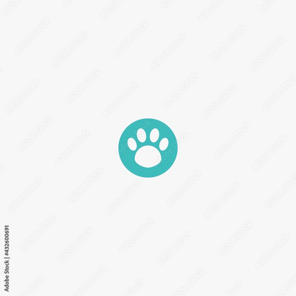 paw icon vector logo paw icon vector logo