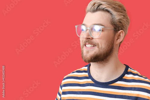 Young man wearing eyeglasse...