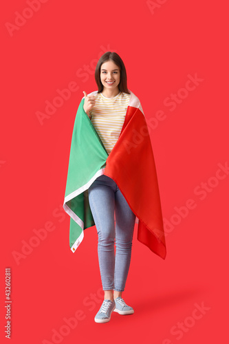 Beautiful young woman with ...
