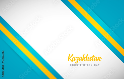 Happy Independence day of Kazakhstan with Creative Kazakhstan national country flag greeting background