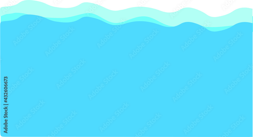 water wave vector on white background water wave vector on white background
