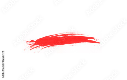 Abstract red paint stroke brush illustration