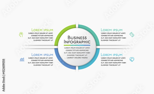 Business circle. timeline infographic icons designed for abstract background template milestone element modern diagram process technology digital marketing data presentation chart Vector