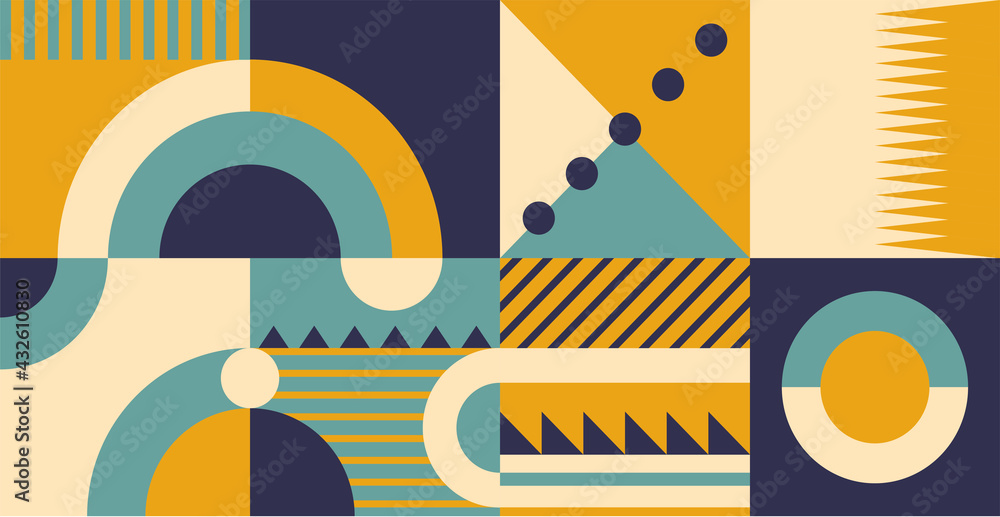 Obraz premium Retro Background, Cover, Poster Template Hippie Style from the 1960s.
