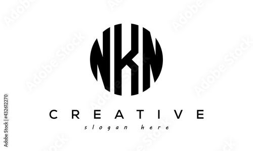 Letters NKN creative circle logo design vector	 photo