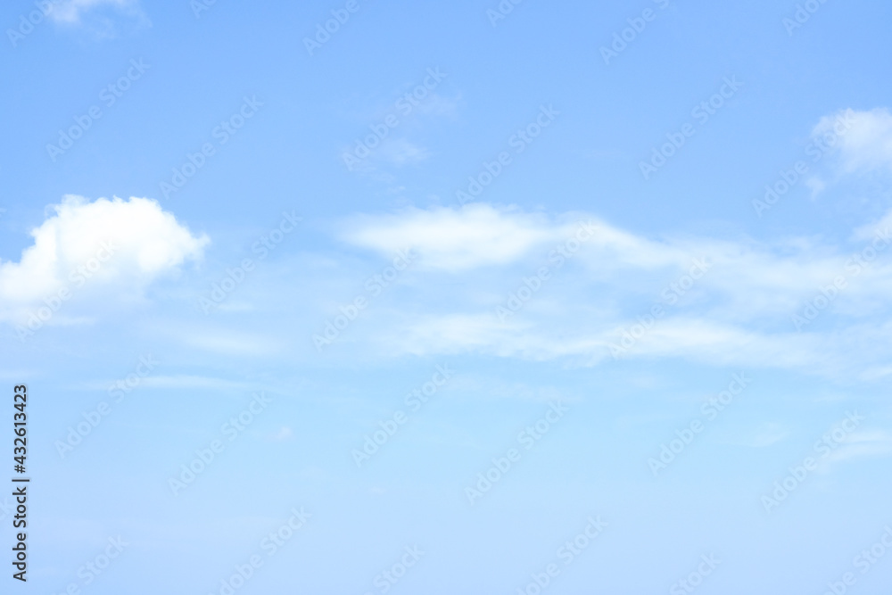  Transparent blue sky with clouds and atmospheric afternoon.