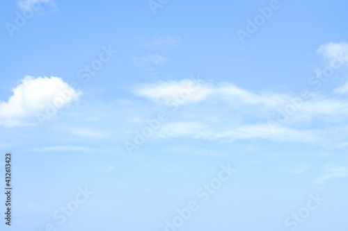 Fototapeta Naklejka Na Ścianę i Meble -   Transparent blue sky with clouds and atmospheric afternoon.