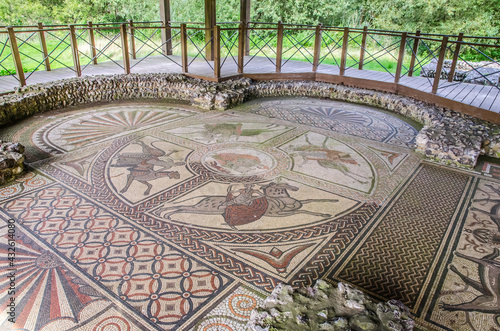 Large Roman Mosaic near Littlecote House Wiltshire