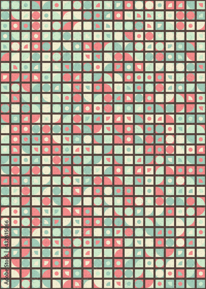 Fototapeta premium Abstract Geometric Pattern generative computational art illustration