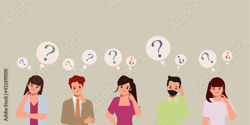 Animation character portrait woman pose. Flat vector design.