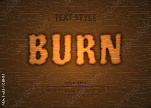 BURN Illustrator Text Effect