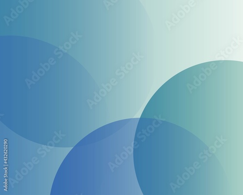 Blue green gradient circle concave curve background