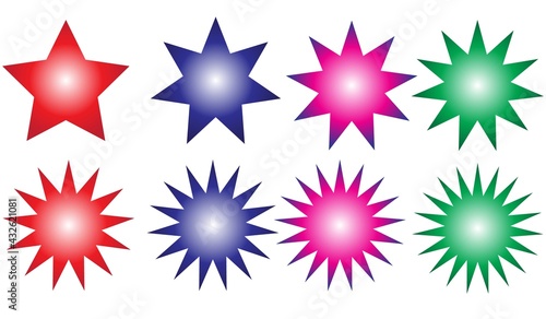 Vector illustration of colored stars 