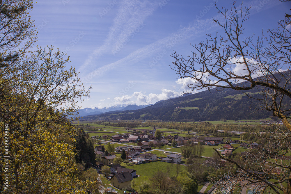 Fototapeta premium Blick ins Drautal