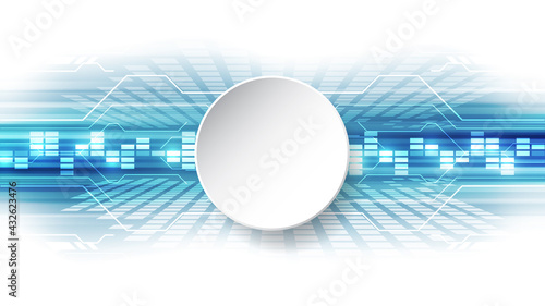 Abstract technological background concept with various technology elements. illustration Vector