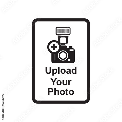 upload your photo icon isolated on white background vector illustration.
