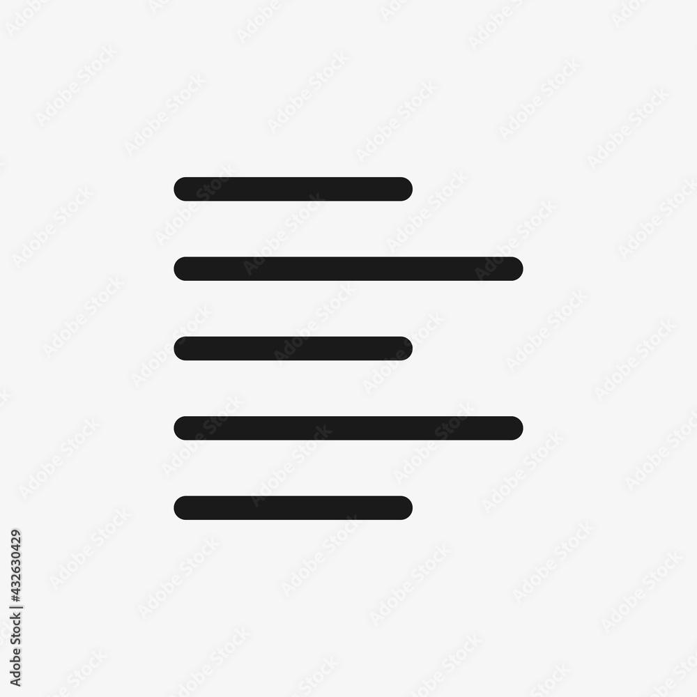 Left alignment icon. Simple text alignment sign for websites and mobile apps. Left alignment icon. Simple text alignment sign for websites and mobile apps.