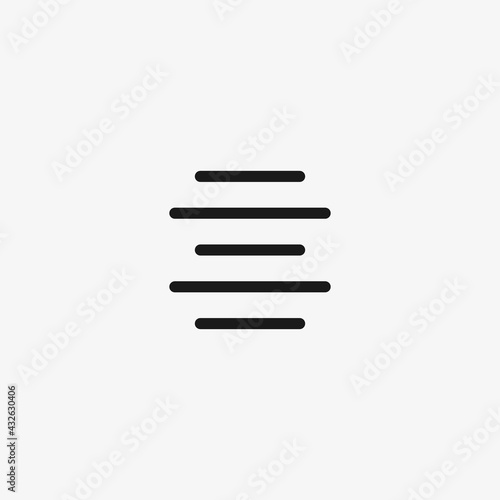 Center alignment vector icon. Document editor button sign for web site and mobile app.